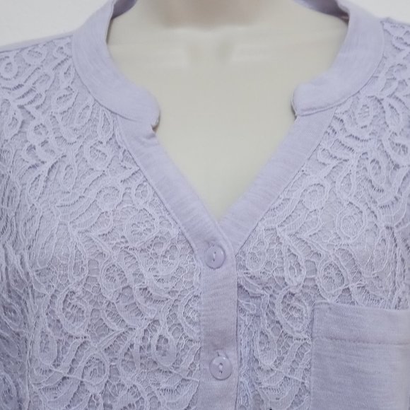 Women's Roll Tab Sleeve top Nine West Sz LRG NEW - Picture 2 of 9